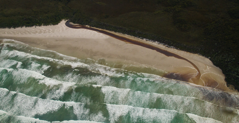 Breakers Coming Into Beach