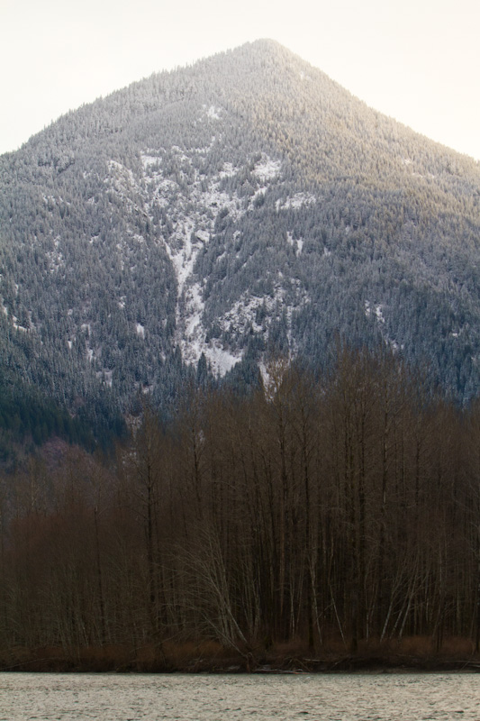 Peak Above The Skagit River