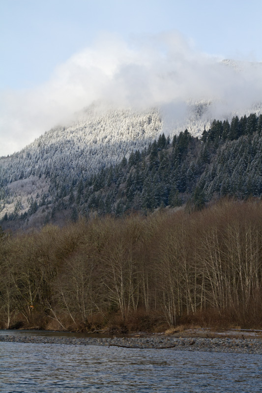 Peak Above The Skagit River