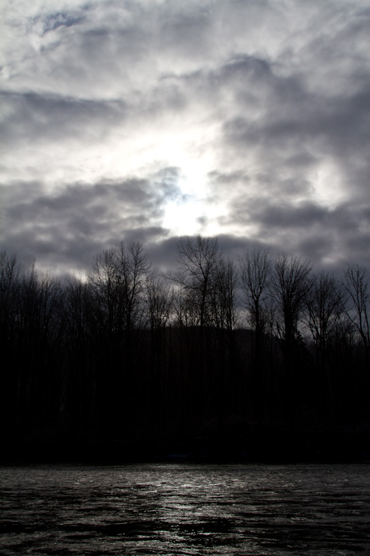 Sun Above The Skagit River