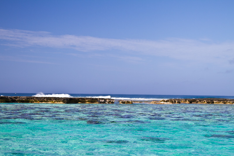 Waves Breaking Over Reef