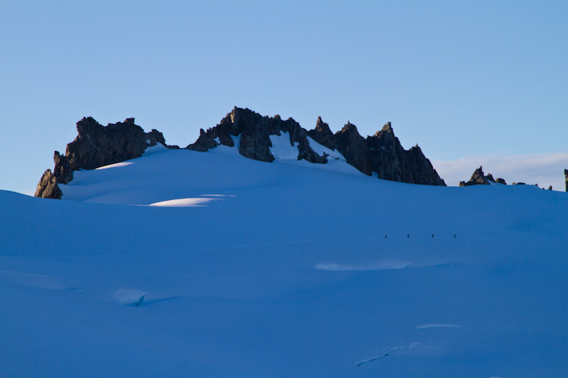 Climbers On Crossing The Inspiration Glacier