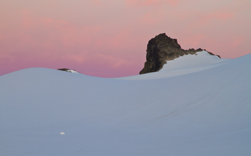 Point 7610 Above The Inspiration Glacier At Sunrise