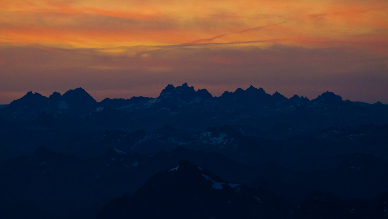 Sunrise Behind The Cascades