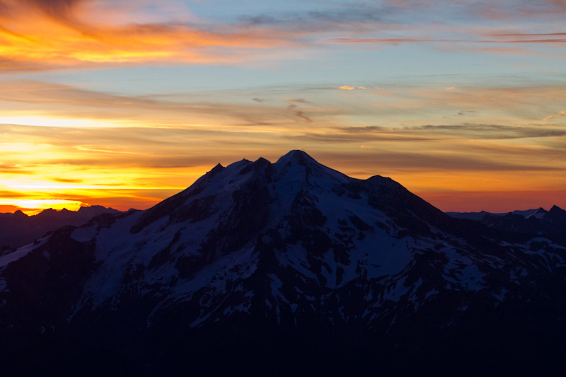 Sunrise Behind Glacier Peak