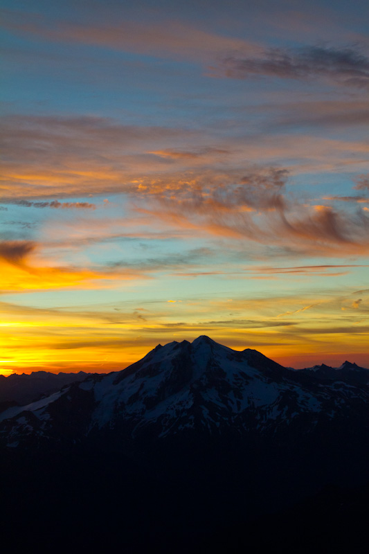 Sunrise Behind Glacier Peak