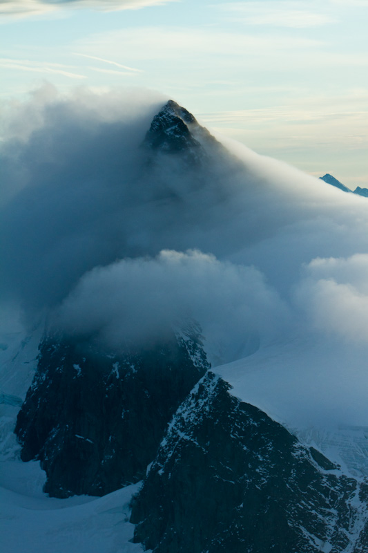 Mount Shuksan Enshrouded In Clouds