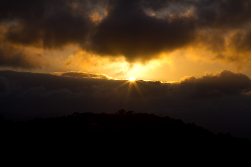 Sunset Through Clouds