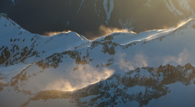 Snow Blowing Over Ridges