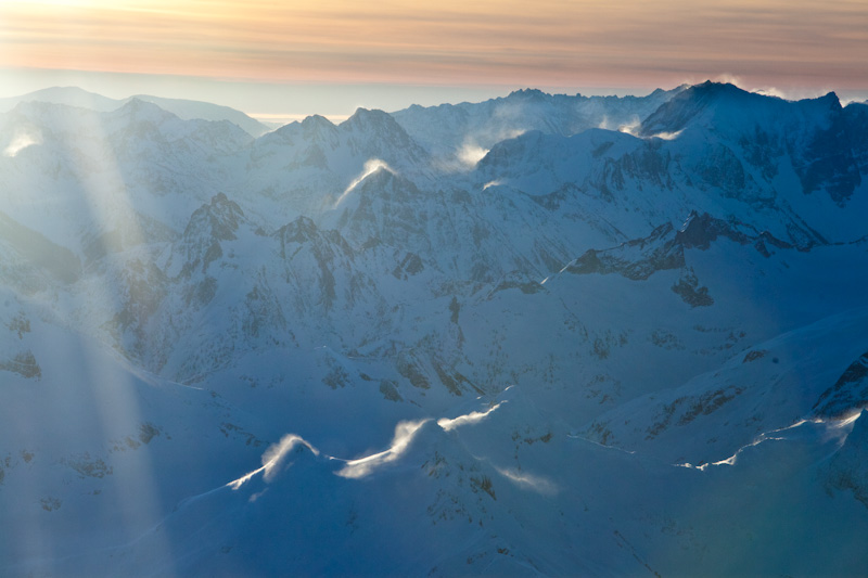 Snow Blowing Over Ridges