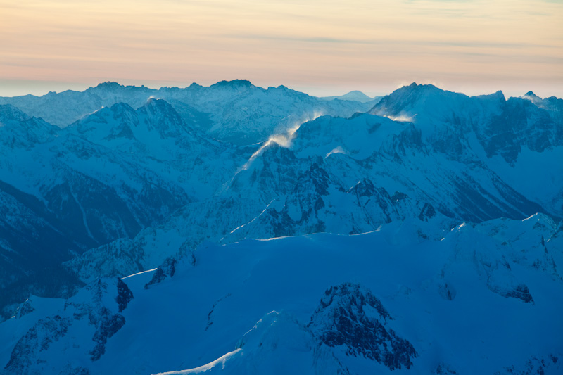 Snow Blowing Over Ridges