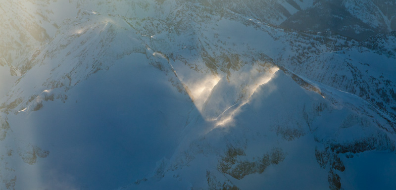 Snow Blowing Over Ridges