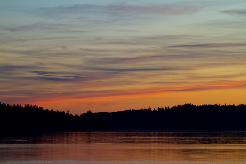 Hood Canal At Sunset