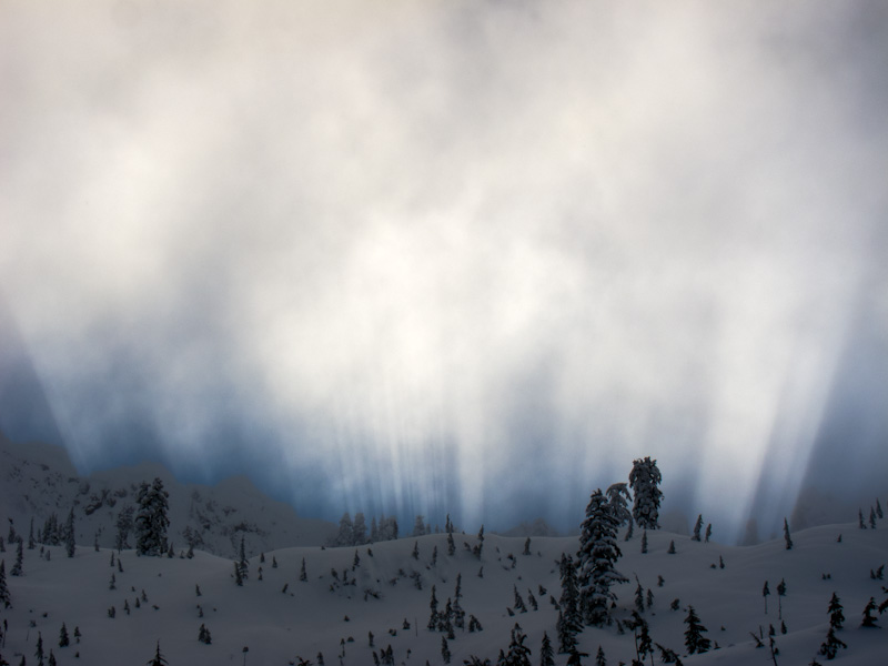 Sun Rays Over Ridge