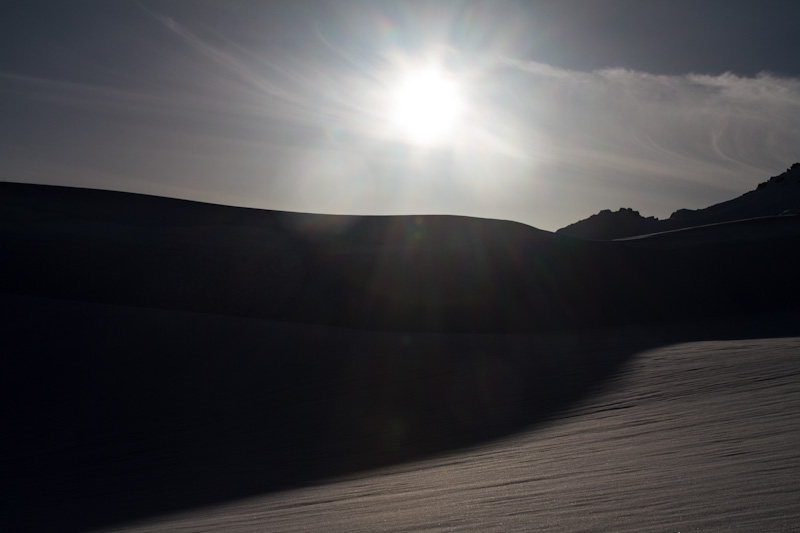 Sun Above Snow Slope