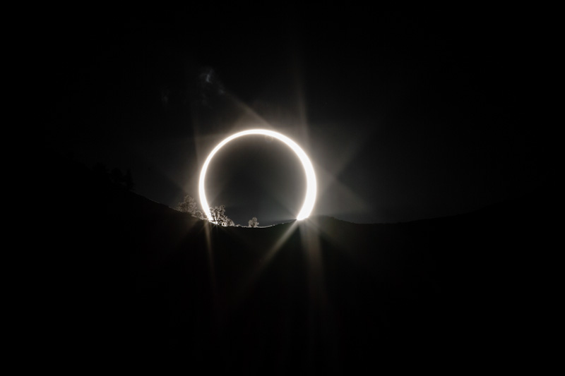 Annular Solar Eclipse At Sunset