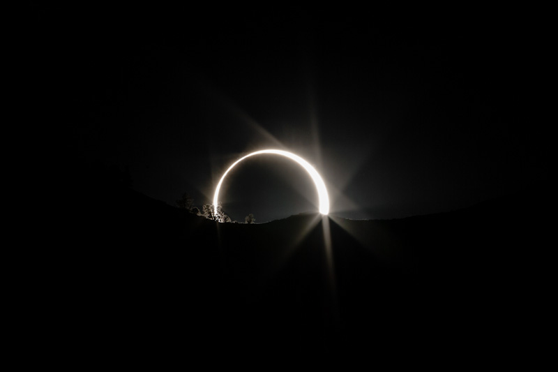 Annular Solar Eclipse At Sunset