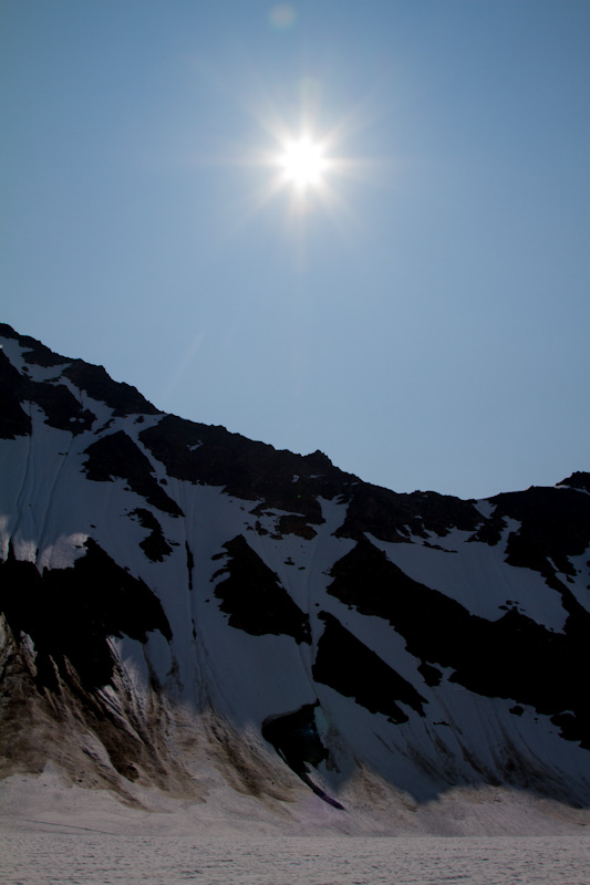 Sun Above The Blue Glacier