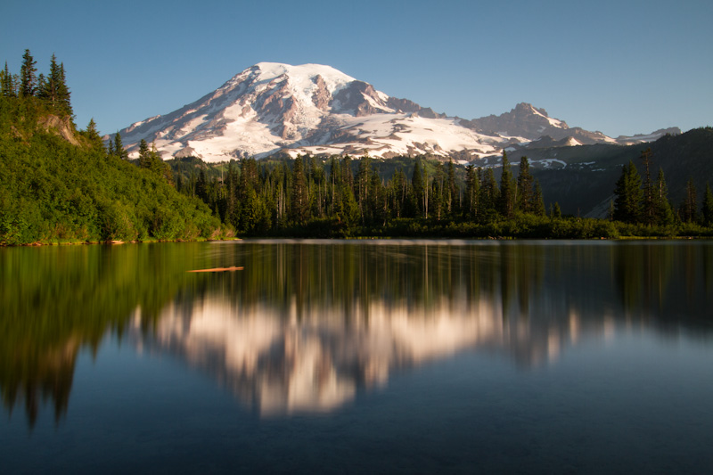 Mount Rainier Reflected In Bench Lake