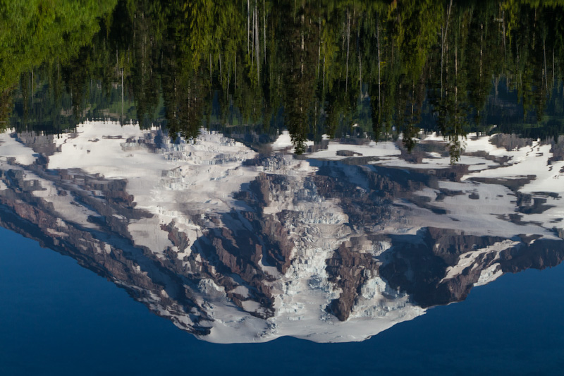 Reflection Of Mount Rainier In Bench Lake
