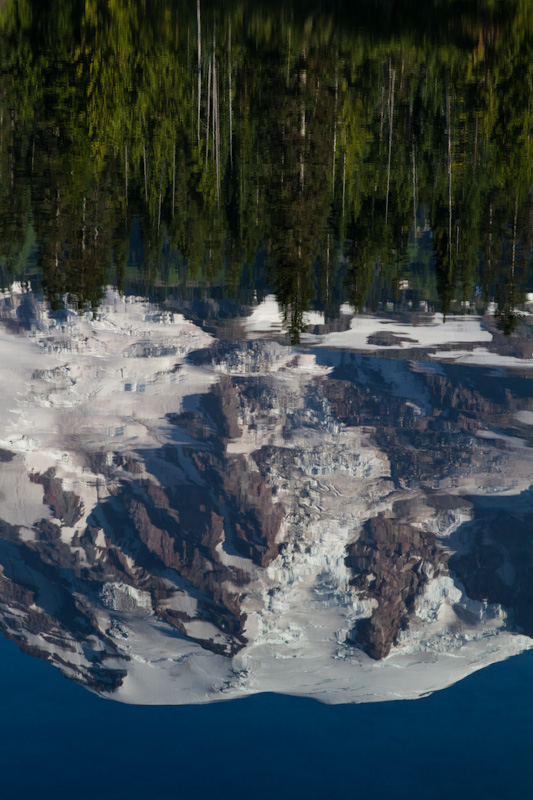 Reflection Of Mount Rainier In Bench Lake