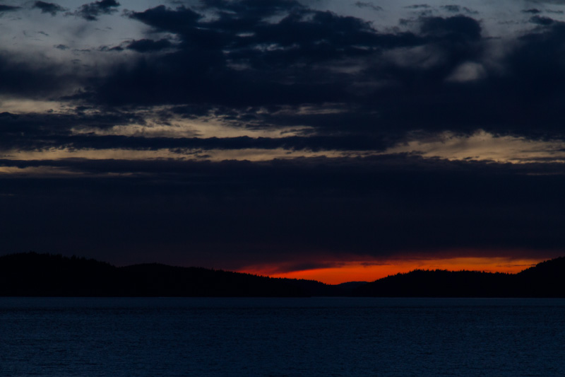 Sunset Behind The San Juan Islands