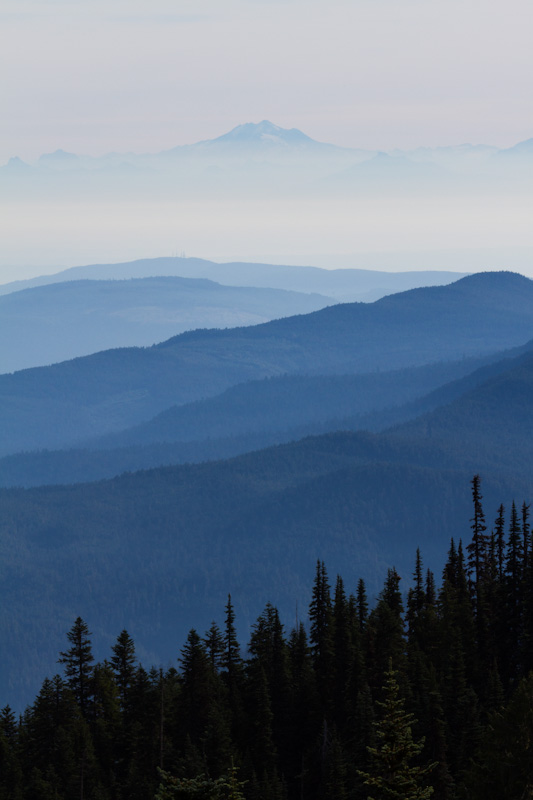 Glacier Peak Above Foothills Of The Olympic Range