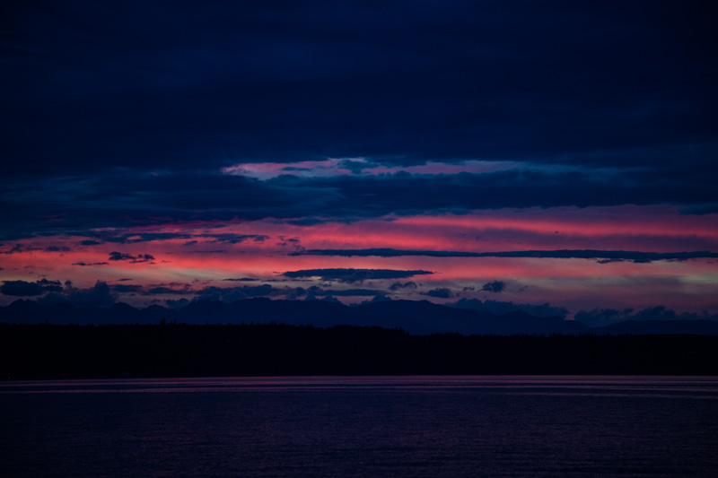 Sunset Over The Olympics