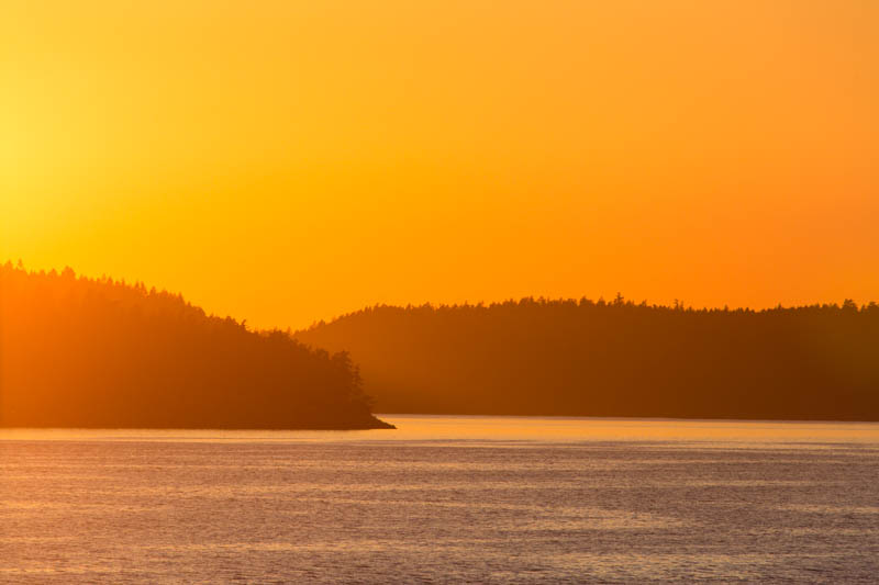 San Juan Islands At Sunset