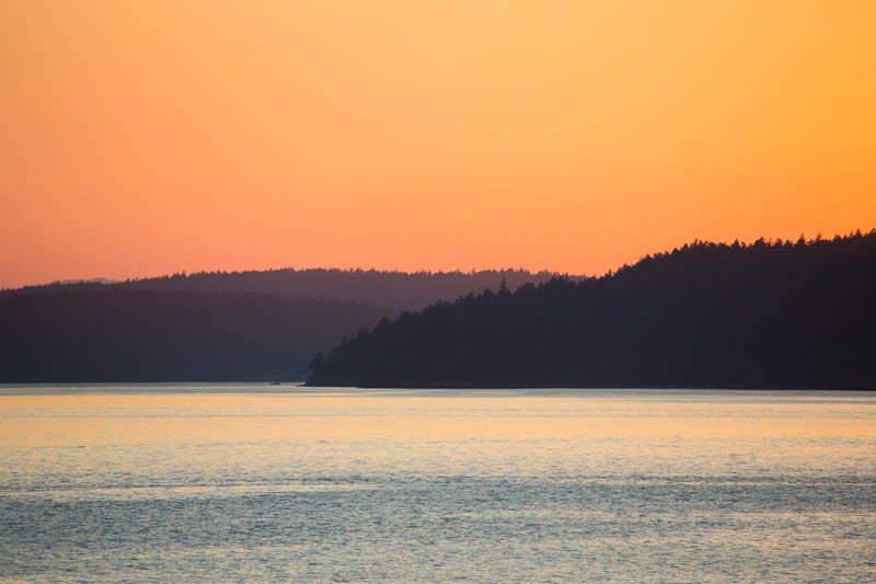 San Juan Islands At Sunset