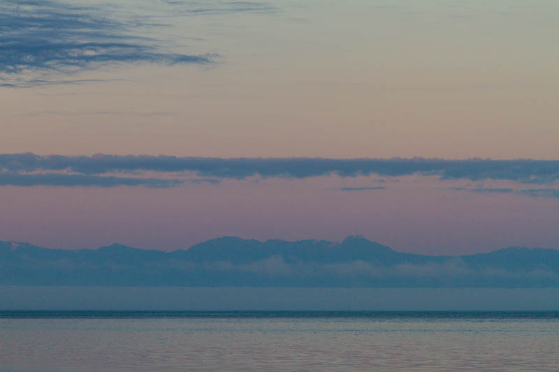 Olympic Mountains At Sunrise