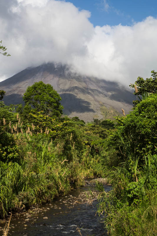 Volcan Arenal And Stream