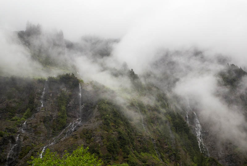 Waterfalls Obscurred By Mist