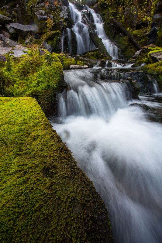 Sunbeam Falls And Moss Covered Rocks