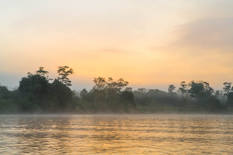 The Kinabatangan River At Sunrise
